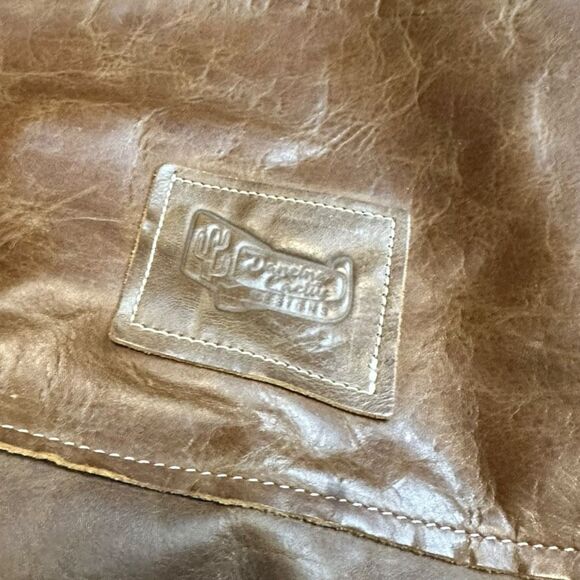 DANCING CACTUS DESIGNS Women’s Brown Cowhide Turquoise Tooled Leather Fringe Sho - Picture 4 of 7